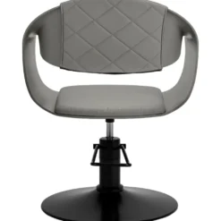 Hair System Halo Fotel fryzjerski szary, czarna podstawa, dostępny w 48h