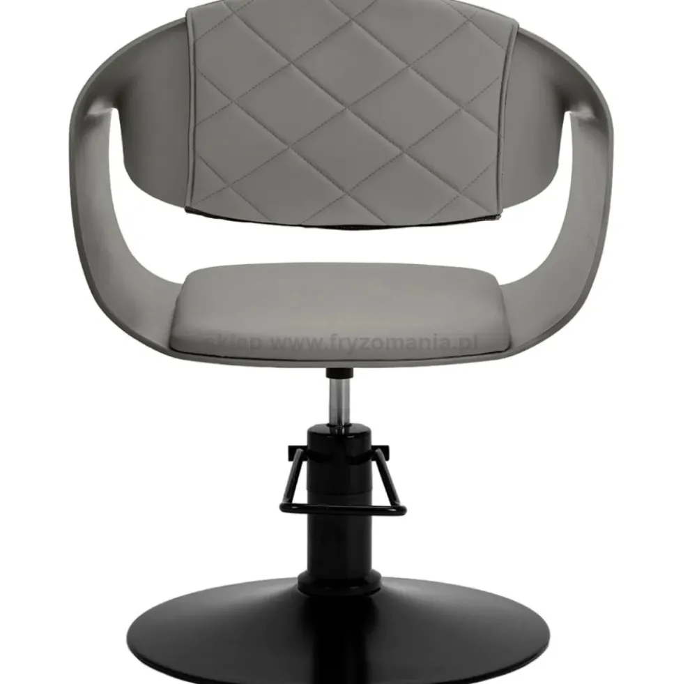 Hair System Halo Fotel fryzjerski szary, czarna podstawa, dostępny w 48h