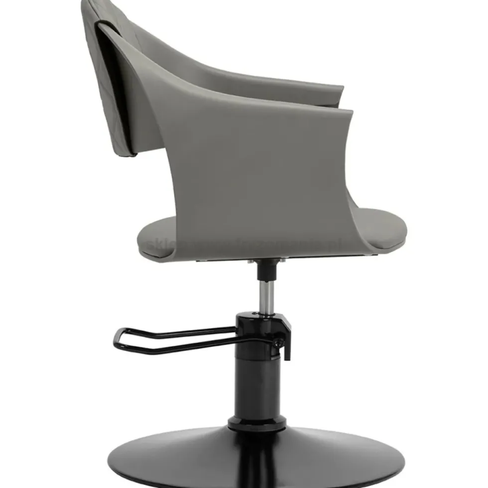 Hair System Halo Fotel fryzjerski szary, czarna podstawa, dostępny w 48h