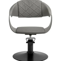 Hair System Halo Fotel fryzjerski szary, czarna podstawa, dostępny w 48h