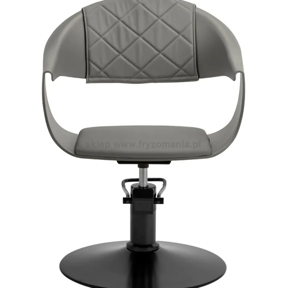 Hair System Halo Fotel fryzjerski szary, czarna podstawa, dostępny w 48h