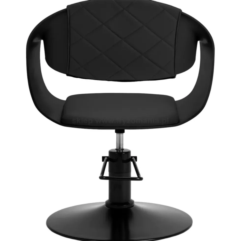 Hair System Halo Fotel fryzjerski czarny, czarna podstawa, dostępny w 48h