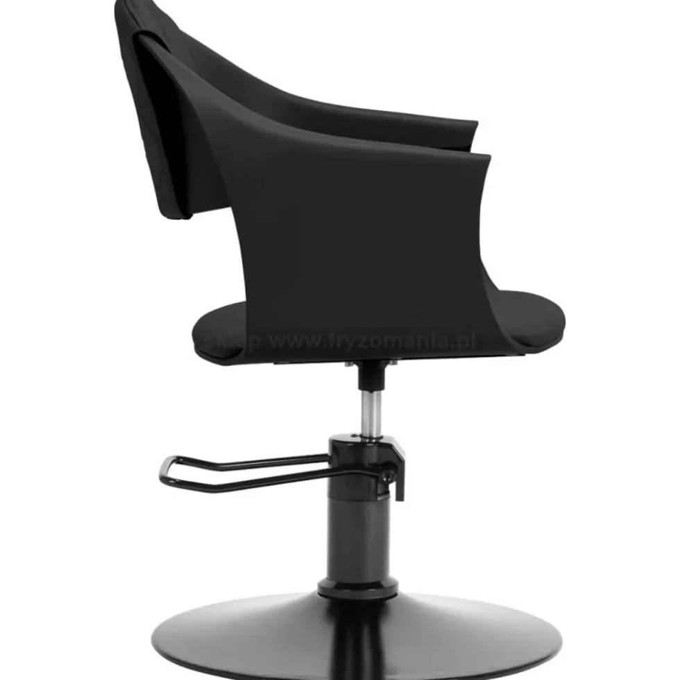 Hair System Halo Fotel fryzjerski czarny, czarna podstawa, dostępny w 48h