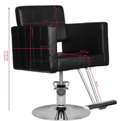Hair System HS33 Fotel fryzjerski, czarny dostępny w 48h