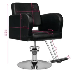 Hair System HS92 Fotel fryzjerski, czarny dostępny w 48h