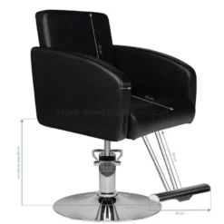 Hair System HS40 Fotel fryzjerski, czarny dostępny w 48h