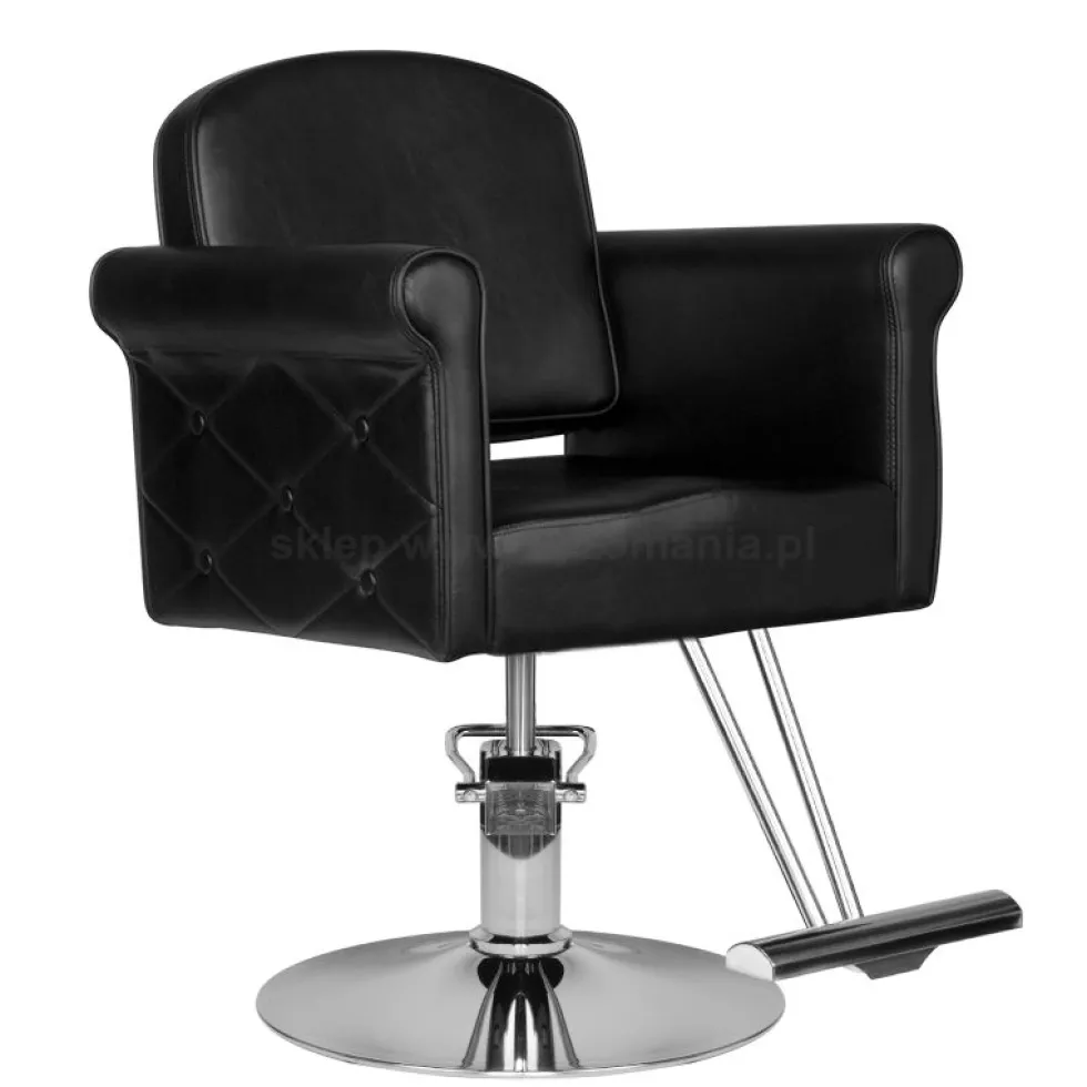 Hair System HS69 Fotel fryzjerski, czarny dostępny w 48h
