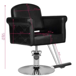 Hair System HS69 Fotel fryzjerski, czarny dostępny w 48h