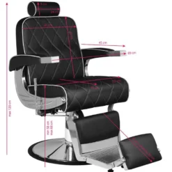 Hair System Royal X Fotel barberski, czarny dostępny w 48h
