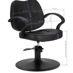 Hair System S20 Fotel fryzjerski czarny, dostępny w 48h