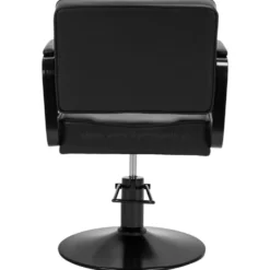 Hair System Studio Fotel fryzjerski czarny, czarna podstawa, dostępny w 48h