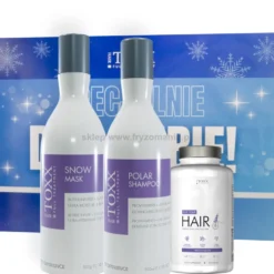 Hair.Toxx Zestaw prezentowy - szampon Polar 300ml, maska Snow 300ml i Kompleks witamin 90 kapsułek