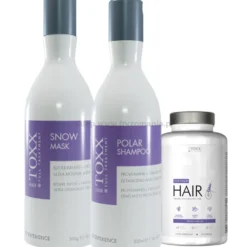 Hair.Toxx Zestaw prezentowy - szampon Polar 300ml, maska Snow 300ml i Kompleks witamin 90 kapsułek