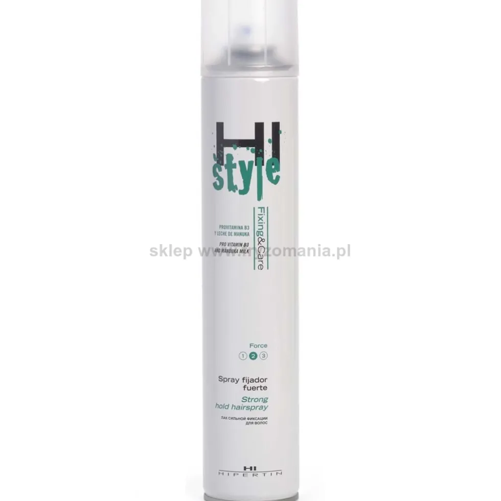Hipertin Hi-Style Hairspray Strong 2 lakier mocny do włosów 500ml