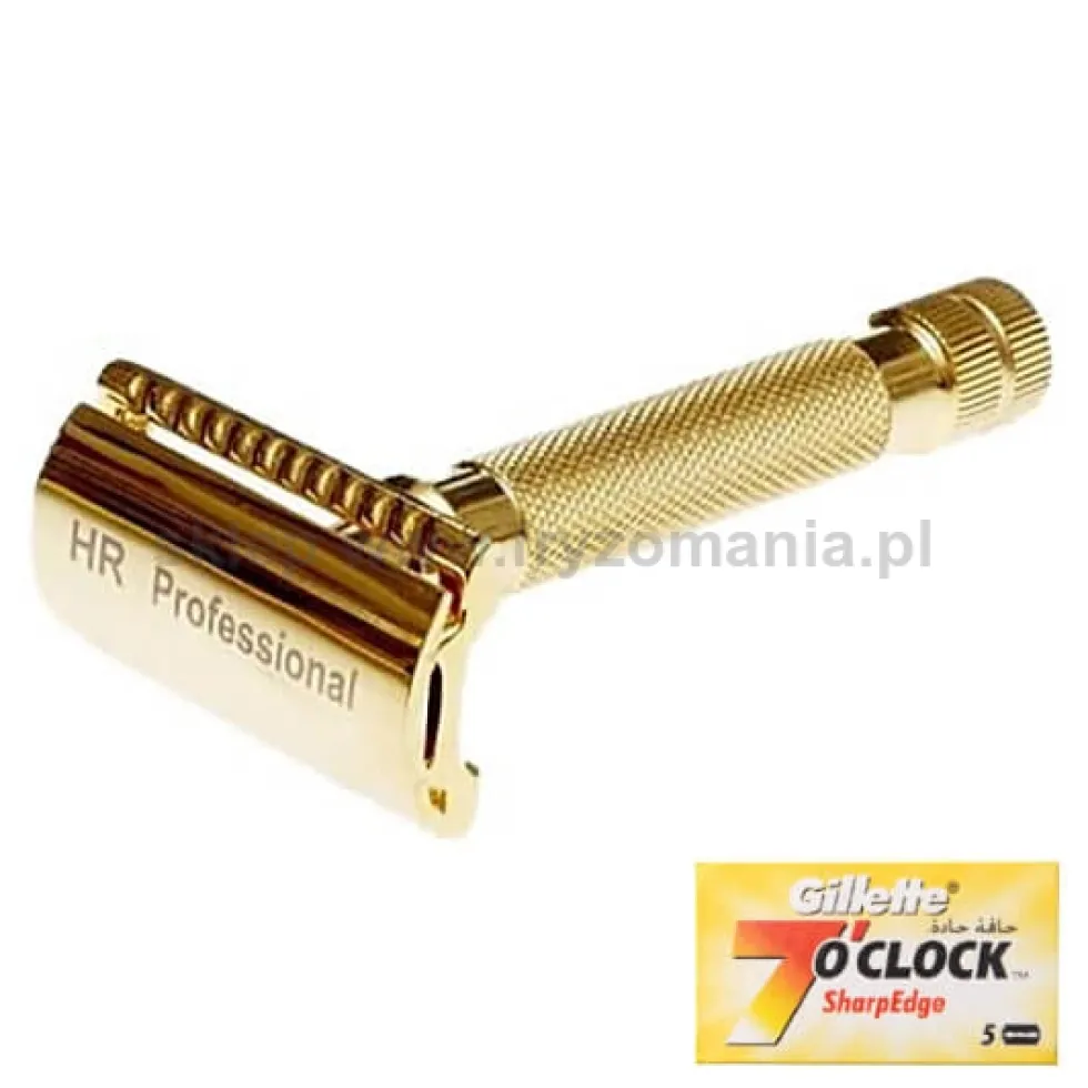 HR Professional HR6521 Gold, maszynka do golenia na żyletki, złota