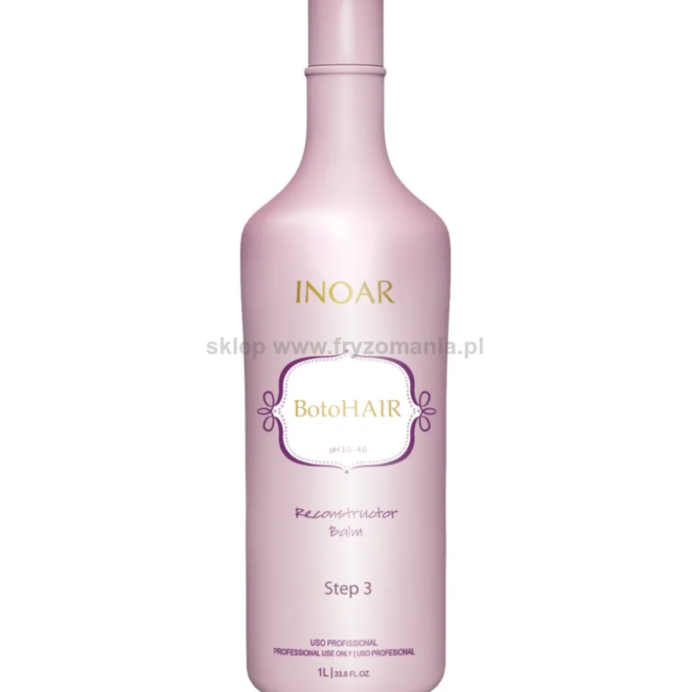 Inoar BotoHair Zestaw do zabiegu termicznej odbudowy włosów, botoks 3x1000ml