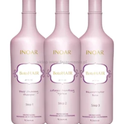 Inoar BotoHair Zestaw do zabiegu termicznej odbudowy włosów, botoks 3x1000ml