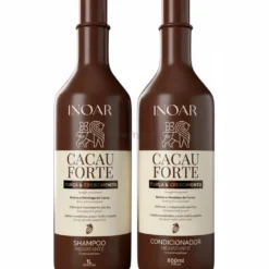 Inoar Cacau Forte Duo - zestaw wzmacniający włosy z biotyną szampon 1000ml i odżywka 800ml