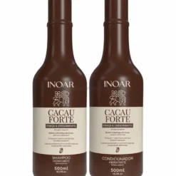 Inoar Cacau Forte Duo - zestaw wzmacniający włosy szampon i odżywka 2x500ml