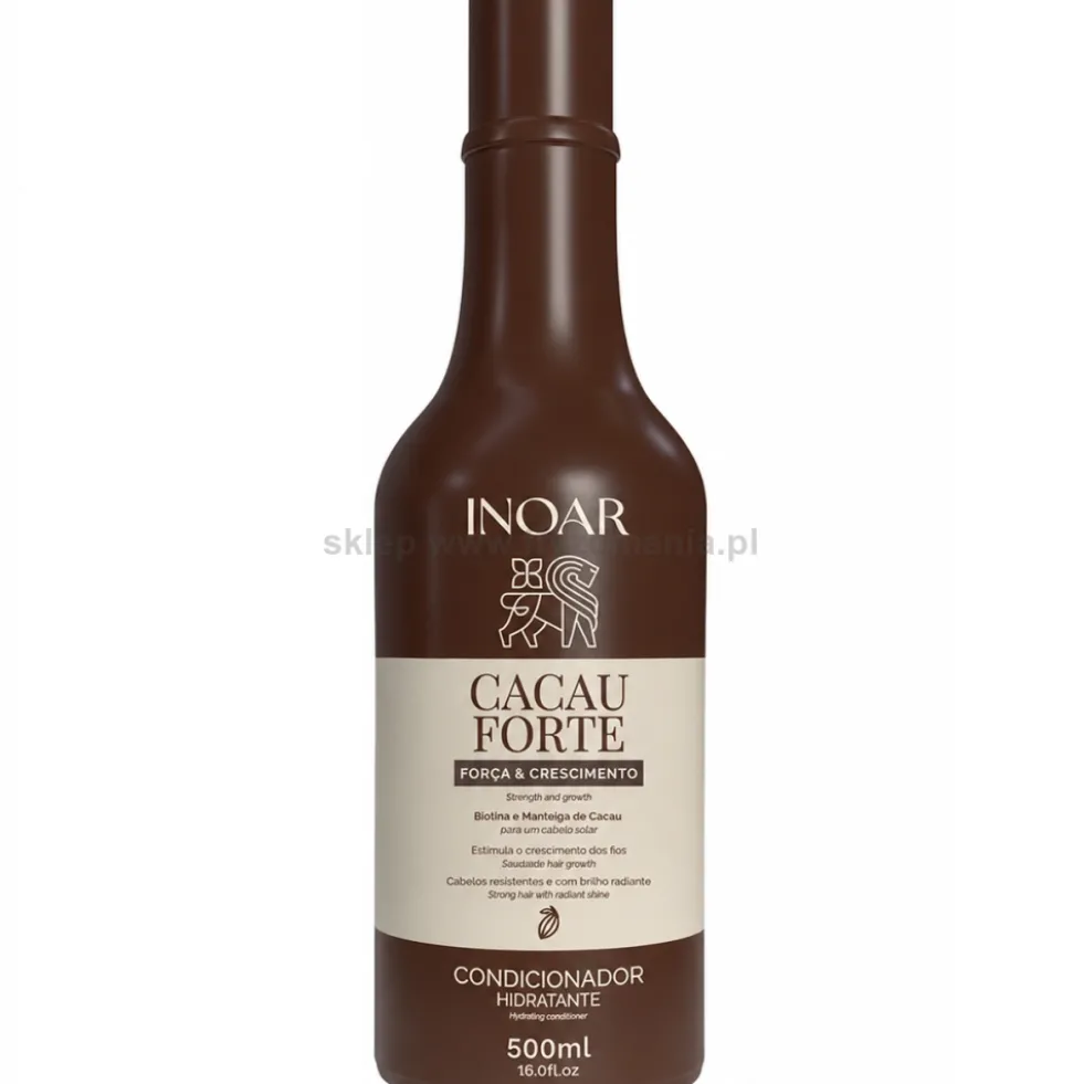 Inoar Cacau Forte Duo - zestaw wzmacniający włosy szampon i odżywka 2x500ml
