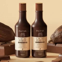 Inoar Cacau Forte Duo - zestaw wzmacniający włosy szampon i odżywka 2x500ml