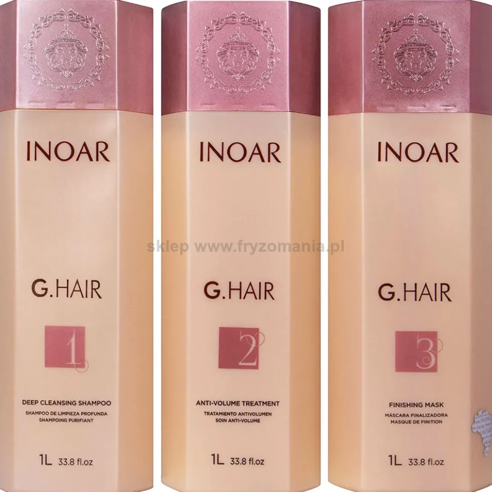 Inoar G.Hair Keratyna do kuracji keratynowej dla włosów niesfornych i trudnych 1000ml