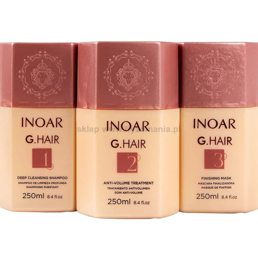 Inoar G.Hair, keratyna do kuracji keratynowej dla włosów niesfornych i trudnych 250ml