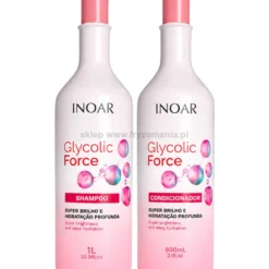 Inoar Glycolic Force Duo - zestaw do regeneracji włosów szampon 1000ml i odżywka 800ml