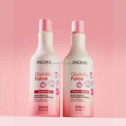 Inoar Glycolic Force Duo - zestaw do regeneracji włosów szampon i odżywka 2x500ml