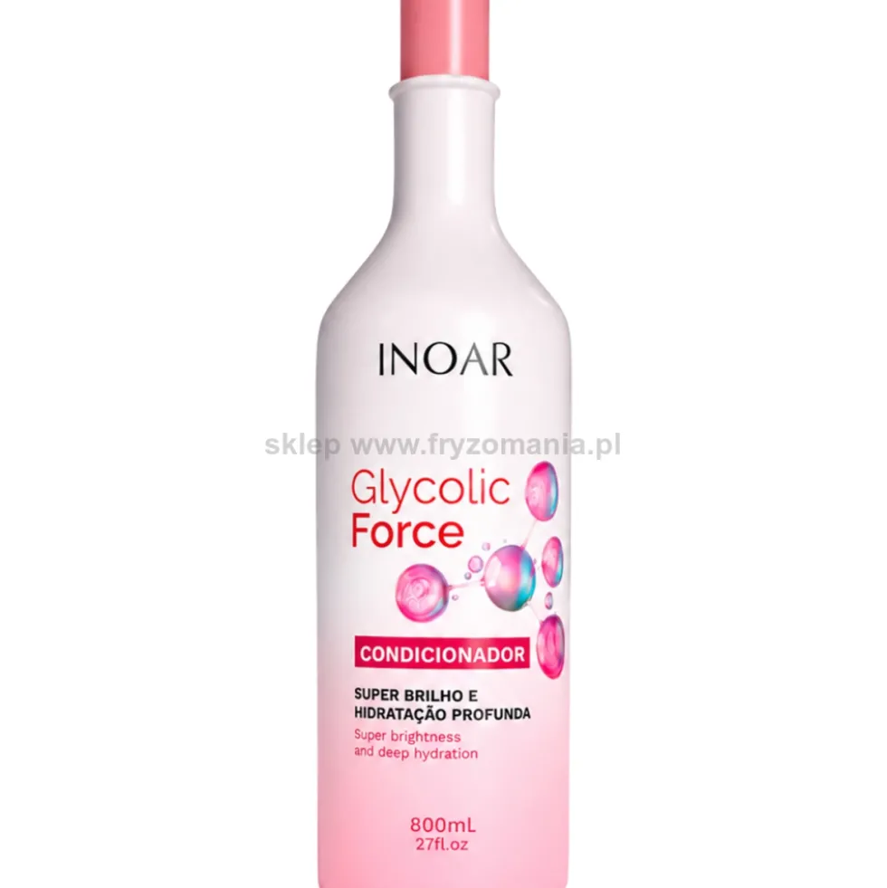 Inoar Glycolic Force Odżywka do włosów suchych, zniszczonych i farbowanych 800ml