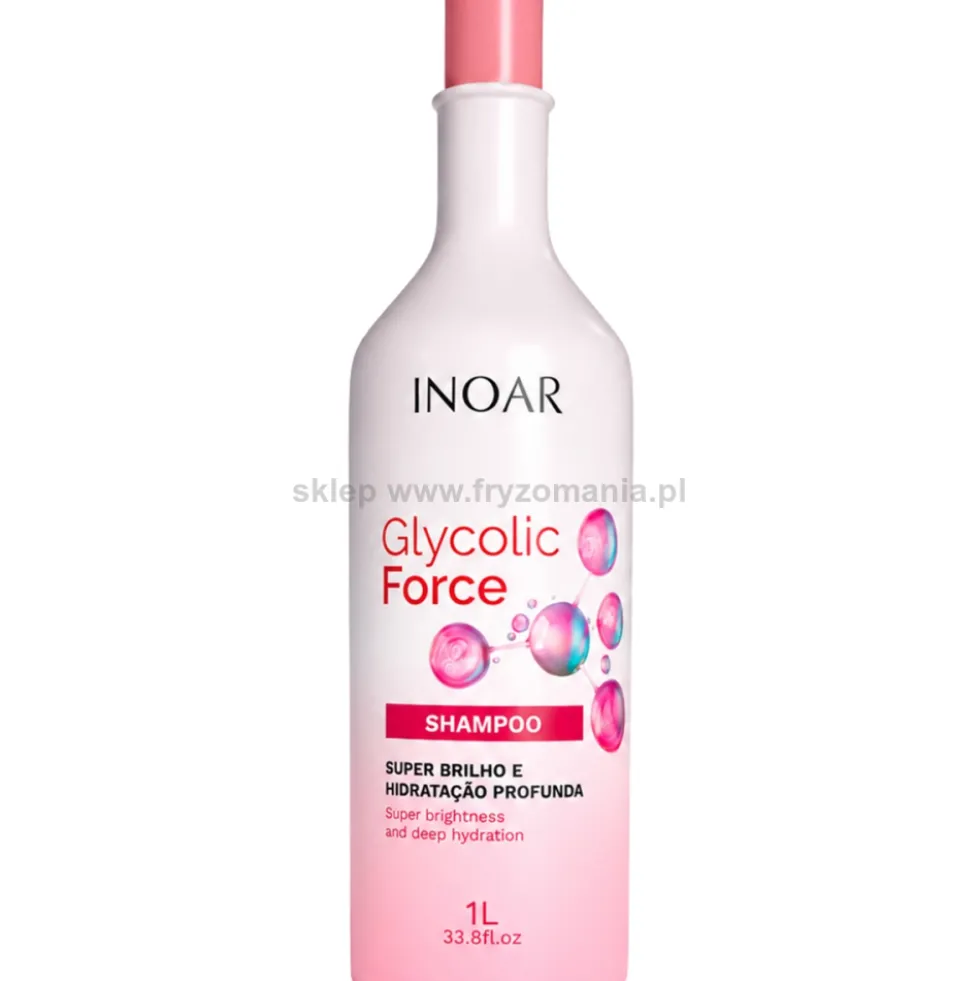 Inoar Glycolic Force Szampon do włosów suchych, zniszczonych i farbowanych 1000ml