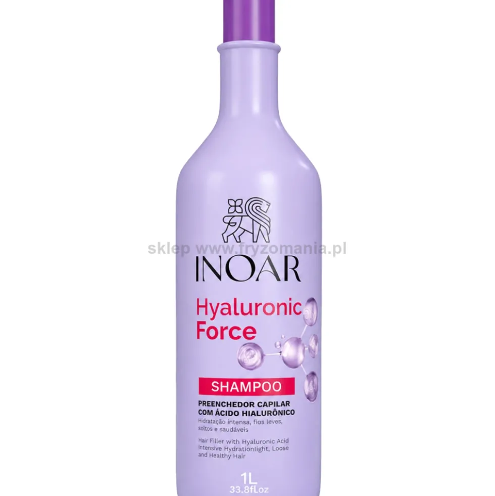 Inoar Hyaluronic Force Duo - zestaw do włosów suchych szampon 1000ml i odżywka 800ml