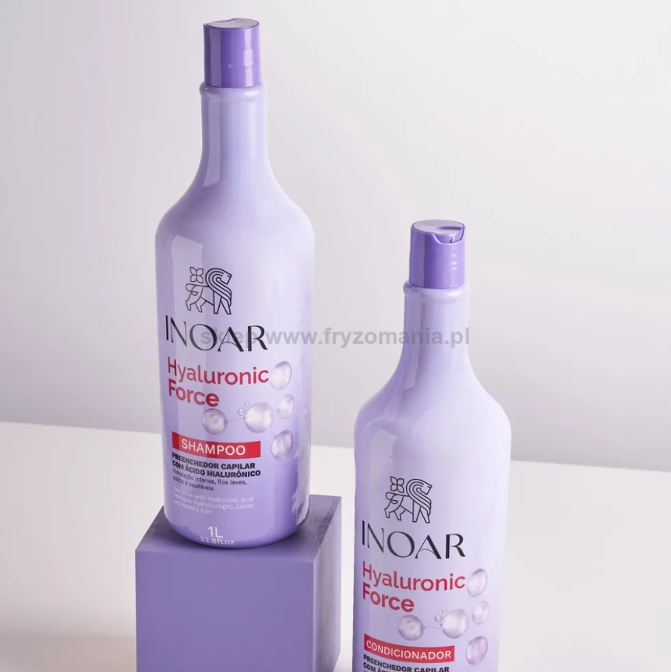 Inoar Hyaluronic Force Duo - zestaw do włosów suchych szampon 1000ml i odżywka 800ml