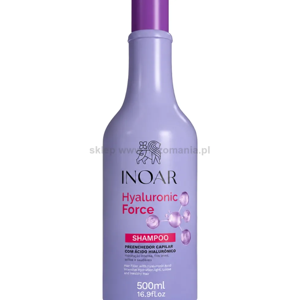 Inoar Hyaluronic Force Duo - zestaw do włosów suchych szampon i odżywka 2x500ml
