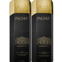Inoar Moroccan - zestaw do keratynowego prostowania włosów keratyna i szampon 2x1000ml