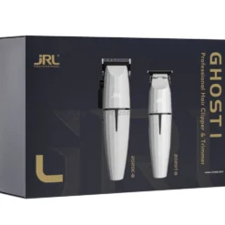 JRL Ghost 1 Onyx 2020CBW/TBW - zestaw maszynka i trymer do włosów, biały