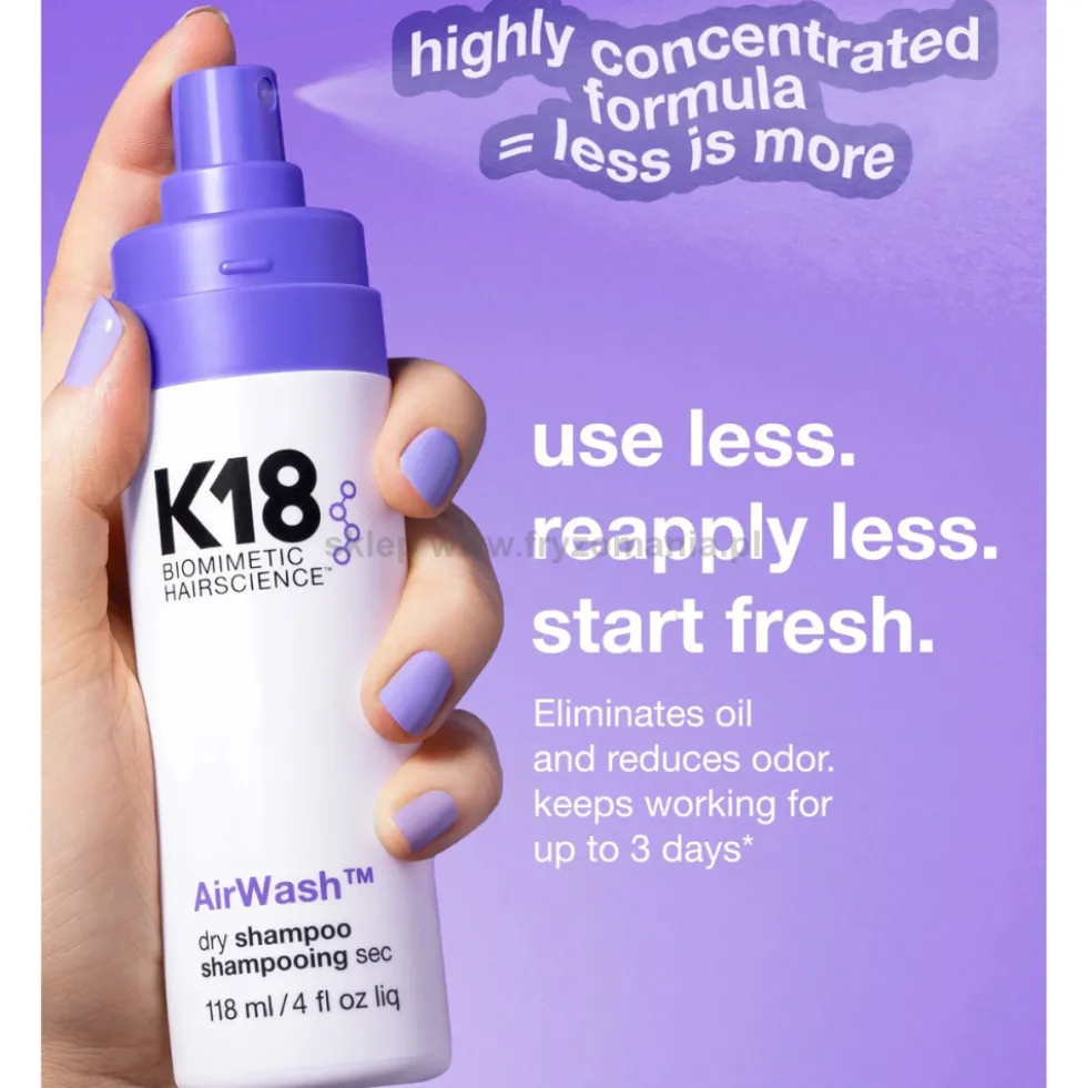 K18 AirWash Suchy szampon do włosów 118ml