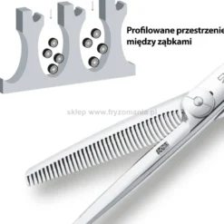 Kasho Green, degażówki fryzjerskie proste 30 zębów, typ B, rozmiar 5.5''