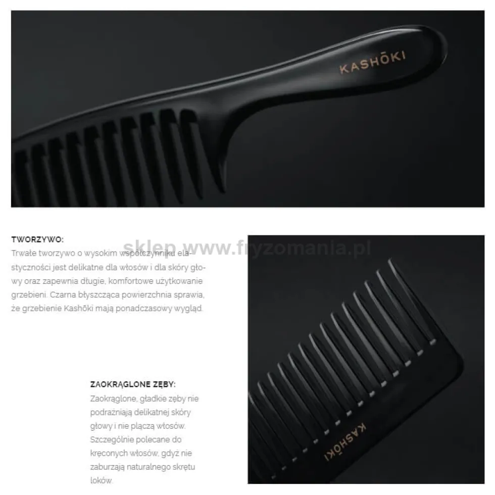 Kashoki Sachiko HR Comb Detangling 412 Grzebień do rozczesywania gęstych i kręconych włosów