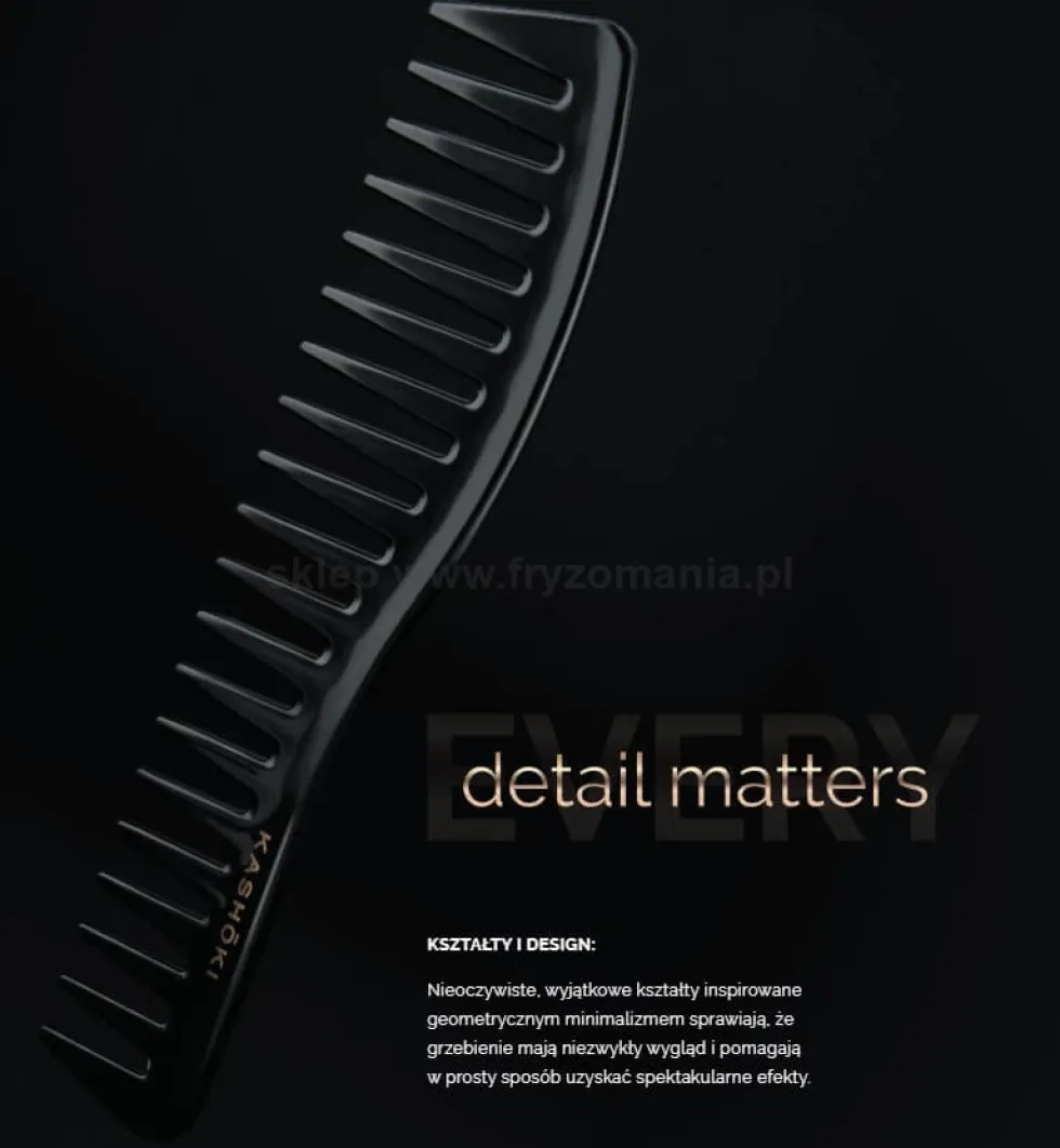 Kashoki Tomoko HR Comb Detangling 436 Grzebień z dwoma rodzajami zębów