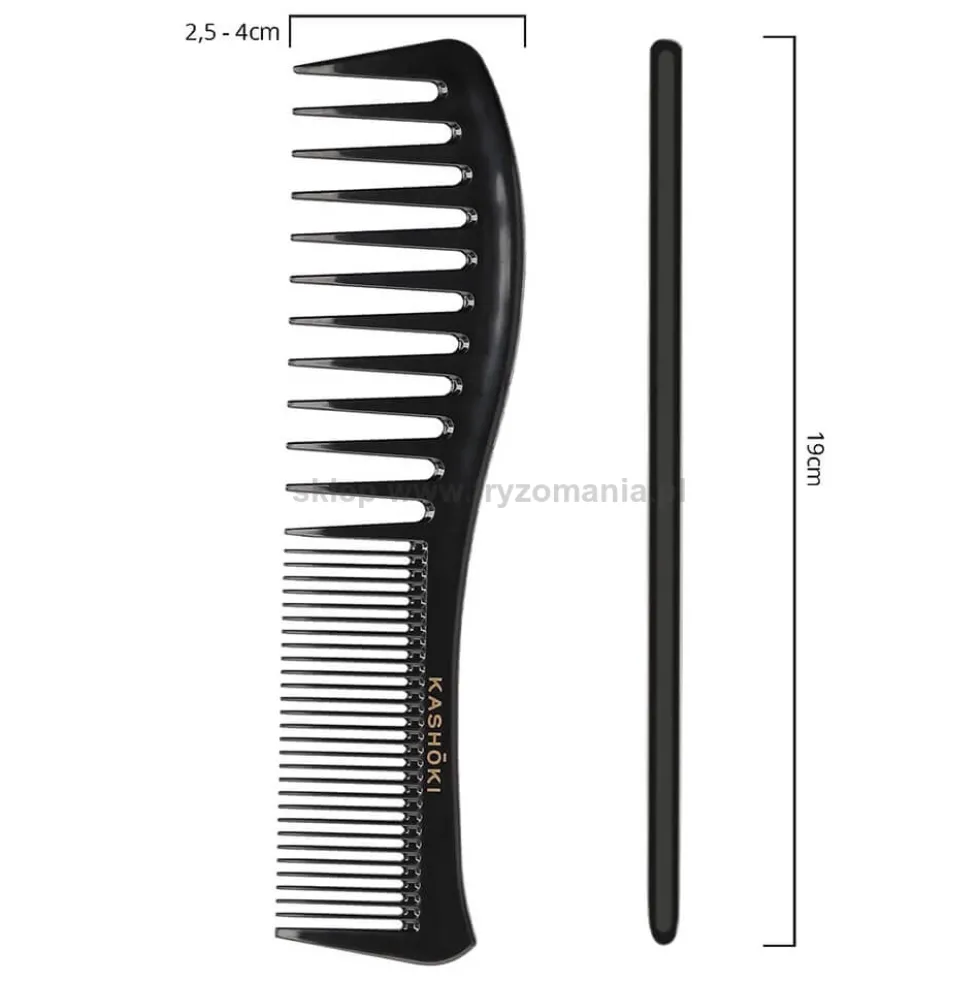 Kashoki Tomoko HR Comb Detangling 436 Grzebień z dwoma rodzajami zębów