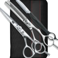 Kasho Zestaw Stylisty - nożyczki Design Master 6.0, degażówki Design Master 6.0 T38B, nóż stylizujący + etui