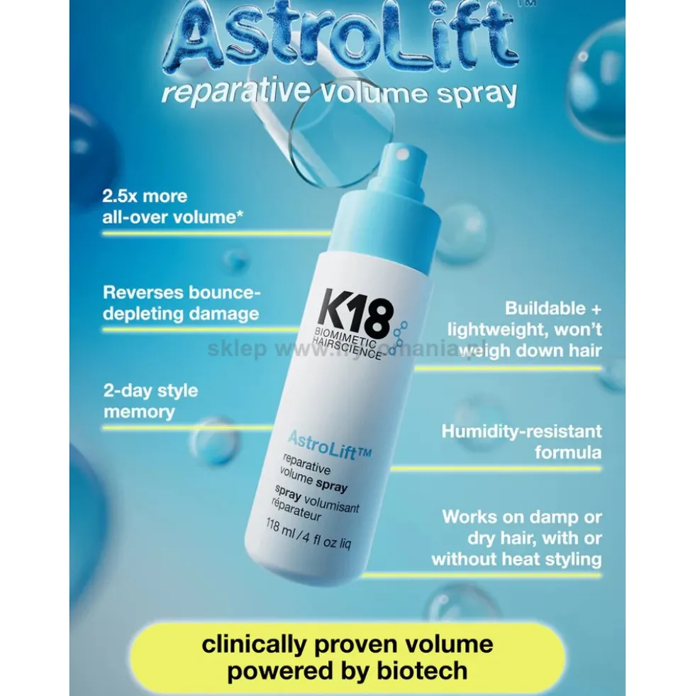 K18 AstroLift Reperative Spray naprawczy zwiększający objętość włosów 118ml