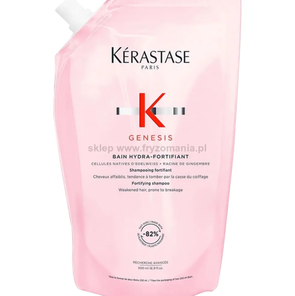 Kerastase Genesis Bain Hydra Fortifiant Szampon nawilżający i przeciw utracie gęstości włosów 500ml (refill)