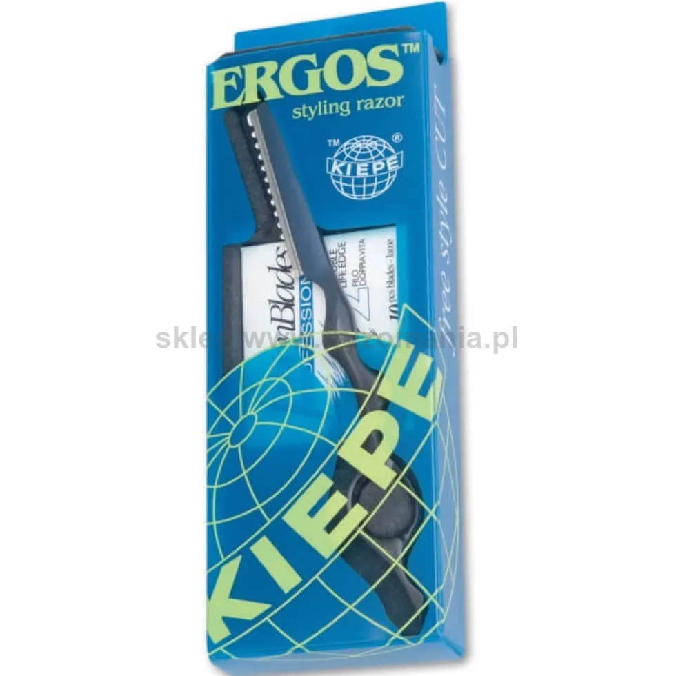 Kiepe Ergos Brzytwa fryzjerska z ostrzami zapasowymi
