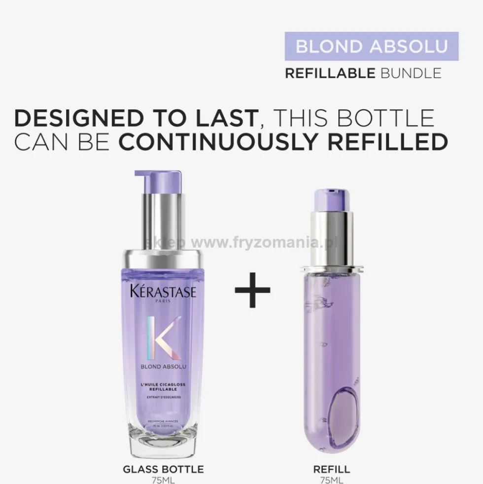 Kérastase Blond Absolu Cicagloss Refillable Olejek do włosów blond z możliwością uzupełniania 75ml