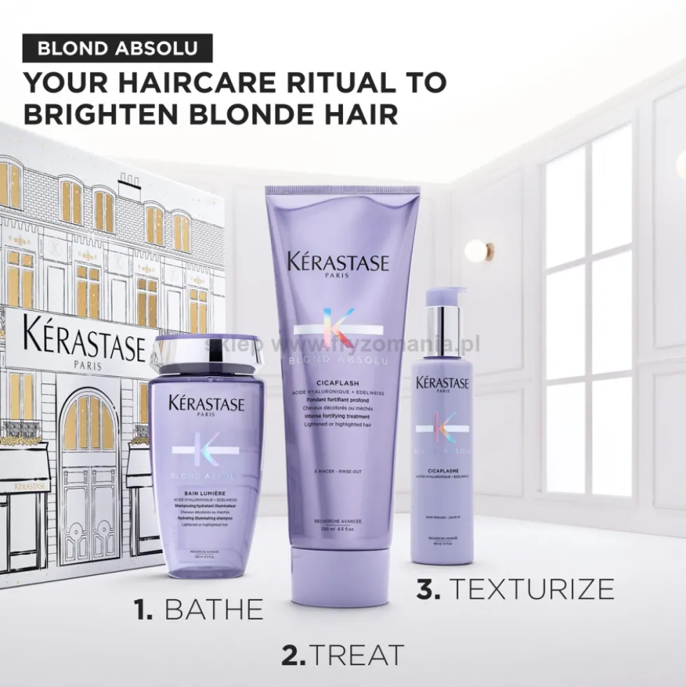 Kérastase Blond Absolu - zestaw świąteczny szampon, odżywka 2x250ml + serum 150ml