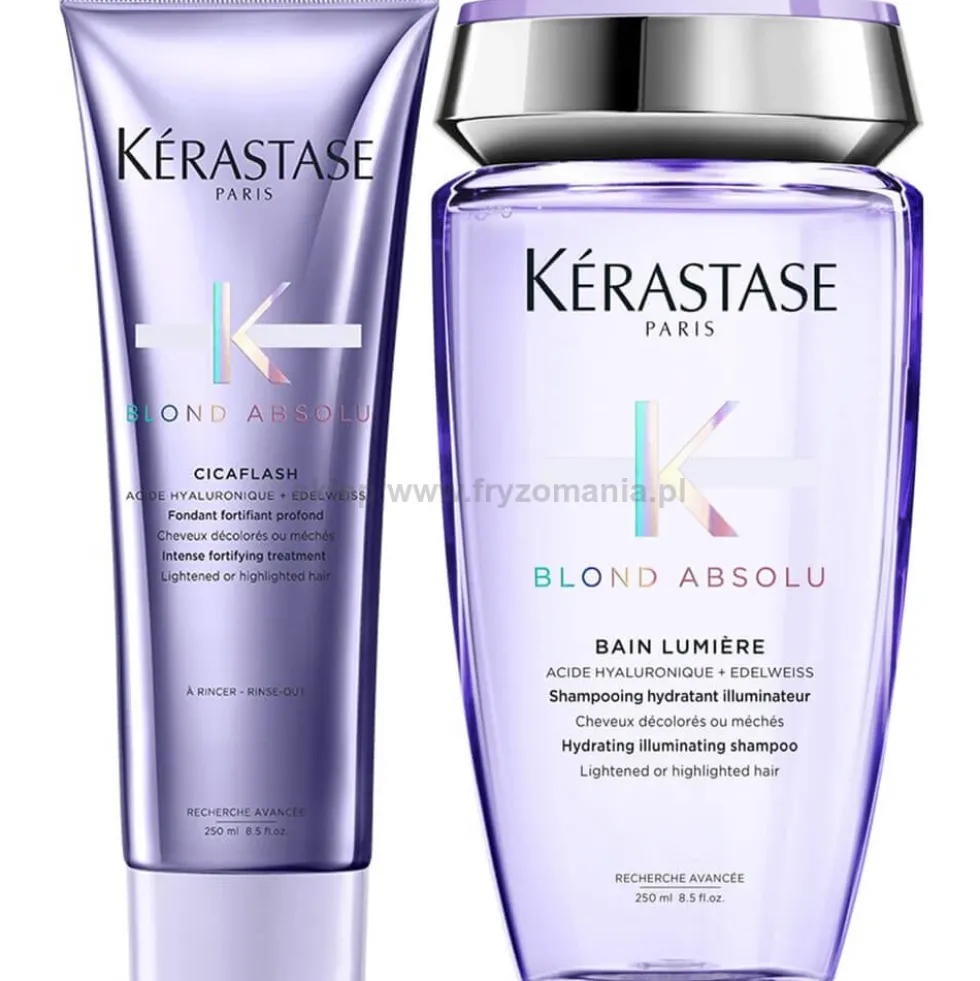Kérastase Blond Absolu - zestaw nawilżająco-rozświetlający do włosów blond szampon i odżywka 2x250ml