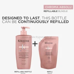 Kérastase Chroma Absolu Szampon nawilżający do włosów farbowanych i uwrażliwionych, refill 500ml