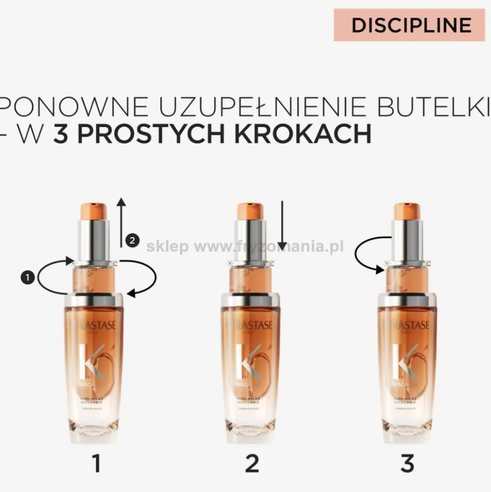Kérastase Discipline Oleo-Relax Refillable Olejek do włosów puszących się z możliwością uzupełniania 75ml